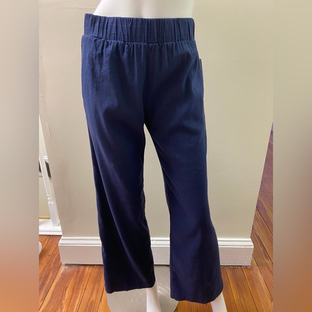 Elliott Lauren Navy Linen Pants